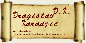 Dragislav Karadžić vizit kartica